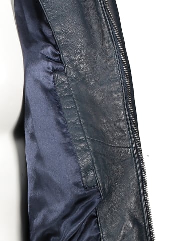 7eleven Leren jas "Serace" donkerblauw