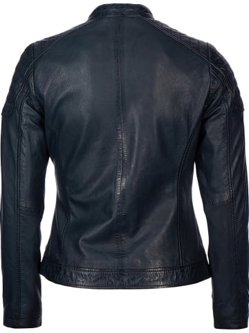 7eleven Skórzana kurtka "Stylla" w kolorze granatowym