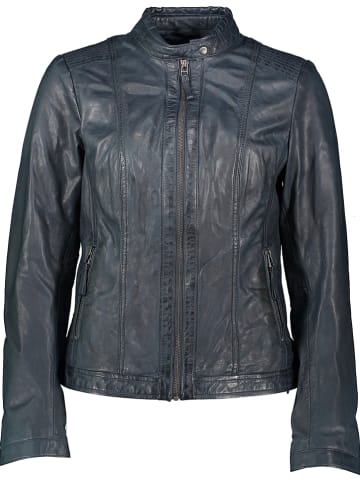 7eleven Leren jas "Susa" donkerblauw