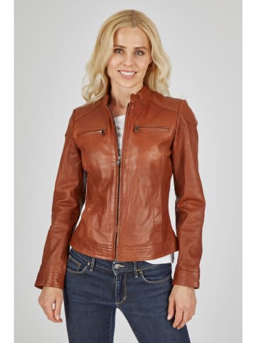 7eleven Lederjacke in Hellbraun