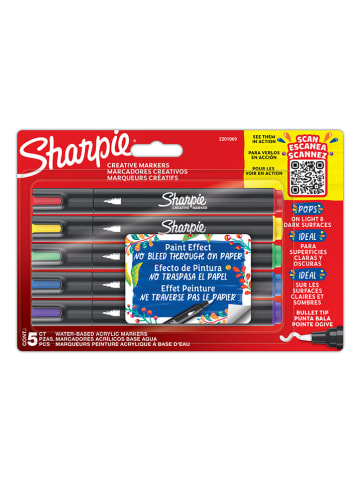 Sharpie Acrylmarker in Bunt - 5 Stück