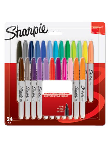 Sharpie Permanentmarker ''Fine'' in Bunt - 24 Stück