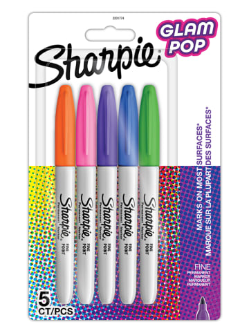 Sharpie Permanentmarker ''Fine Glam Pop'' in Bunt - 5 Stück