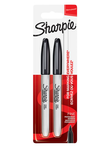 Sharpie Permanentmarker ''Fine'' in Schwarz - 2 Stück
