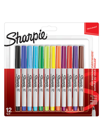 Sharpie Fineliner ''Ultra Fine'' in Bunt - 12 Stück