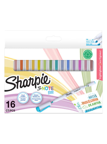 Sharpie Textmarker ''S-note DUO'' in Bunt - 12 Stück