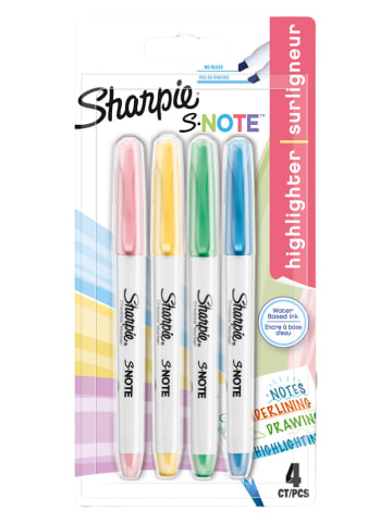 Sharpie Textmarker ''S-note'' in Bunt - 4 Stück