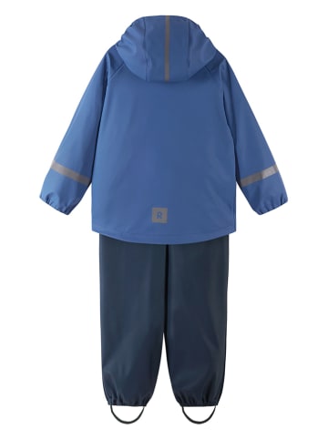 Reima 2tlg. Regenoutfit "Tihku" in Blau/ Dunkelblau