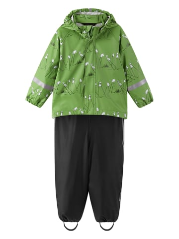 Reima 2-delige regenoutfit "Moomin" groen/zwart