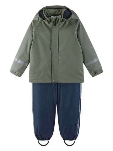Reima 2tlg. Regenoutfit "Tipotella" in Khaki/ Dunkelblau