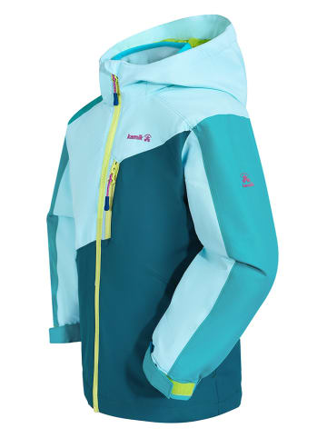 Kamik 3-in-1 regenjas "Estella" turquoise/donkerblauw