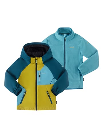 Kamik 3-in-1 regenjas "Silas" geel/donkerblauw/lichtblauw