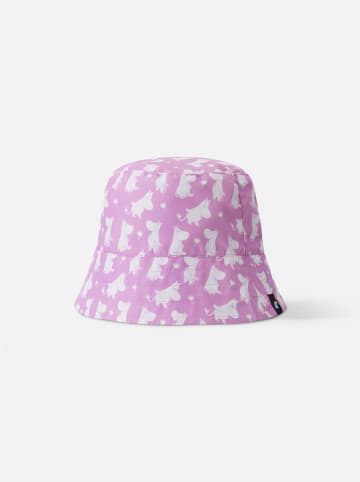 Reima Dwustronny kapelusz przeciwsłoneczny "Moomin" w kolorze fioletowo-białym