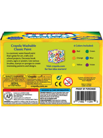 Crayola 6-delige set: verf - vanaf 3 jaar