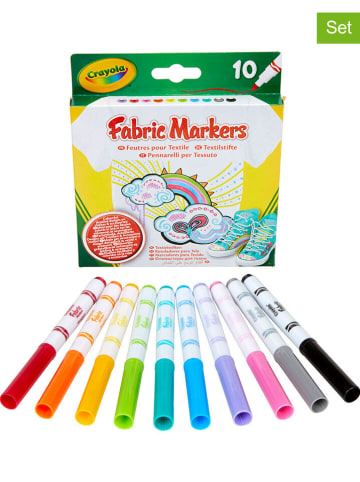Crayola 10er-Set: Stoff-Filzstifte - ab 4 Jahren