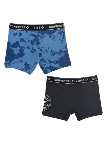 Converse 2er-Set: Boxershorts in Blau/ Schwarz