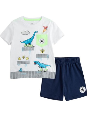 Converse 2-delige outfit wit/donkerblauw