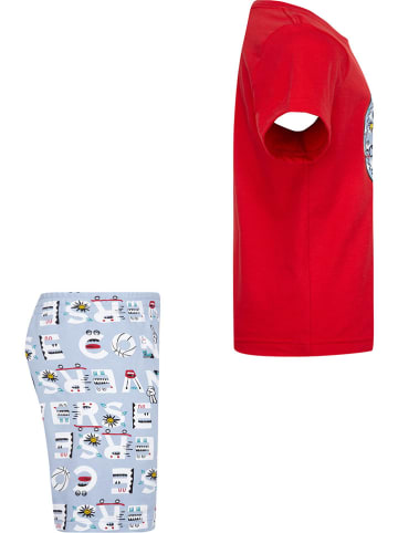 Converse 2-delige outfit rood/lichtblauw