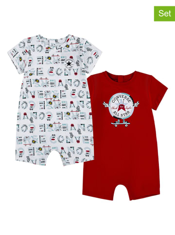 Converse Rampersy (2 szt.) w kolorze biało-czerwonym