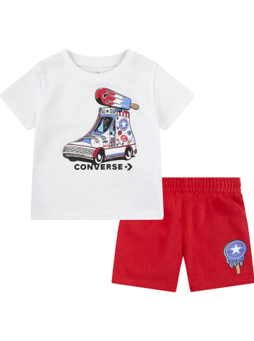 Converse 2-częściowy zestaw w kolorze biało-czerwonym