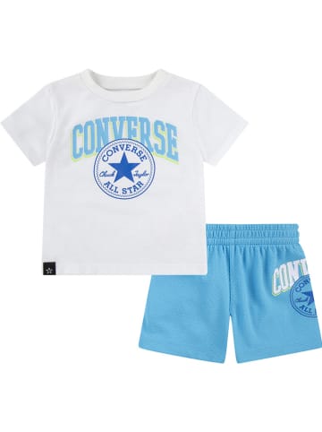 Converse 2-delige outfit wit/lichtblauw