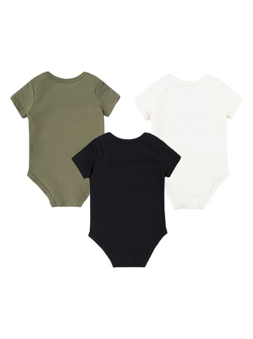 Converse 3er-Set: Bodys in Khaki/ Weiß/ Schwarz