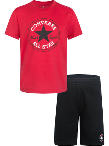 Converse 2tlg. Outfit in Rot/ Schwarz