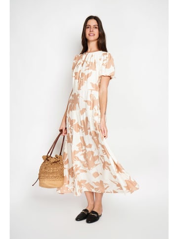 William de Faye Kleid in Weiß/ Beige