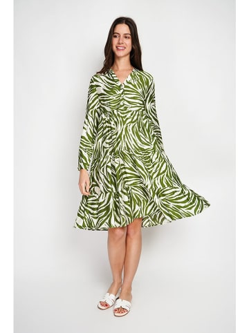William de Faye Sukienka w kolorze zielono-białym