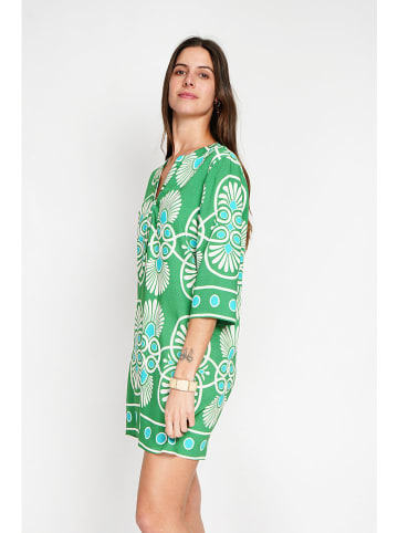 William de Faye Sukienka w kolorze zielono-białym