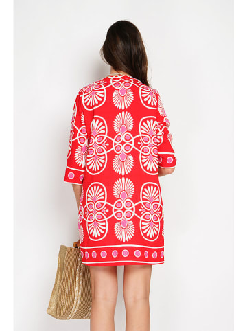 William de Faye Kleid in Rot/ Weiß