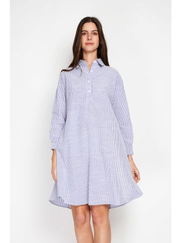 William de Faye Sukienka w kolorze niebiesko-białym