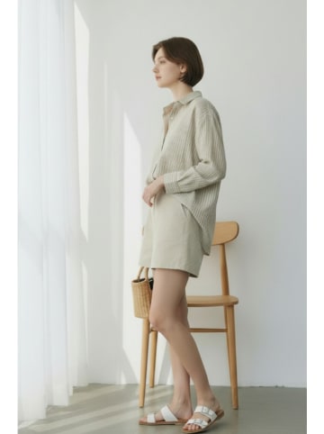 William de Faye Hemd in Beige/ Weiß