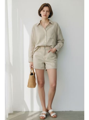 William de Faye Hemd in Beige/ Weiß