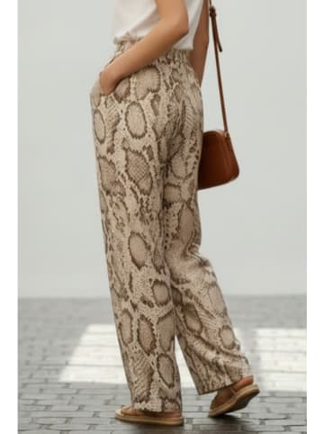 William de Faye Spodnie w kolorze beżowo-brązowym