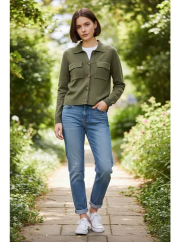 William de Faye Cardigan in Khaki