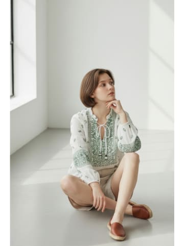 William de Faye Blouse wit/groen