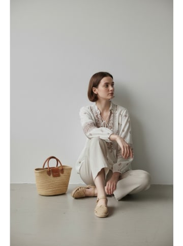 William de Faye Blouse wit/lichtbruin