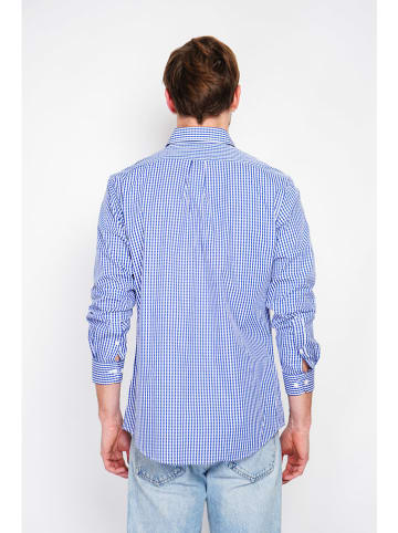 William de Faye Blouse donkerblauw/wit