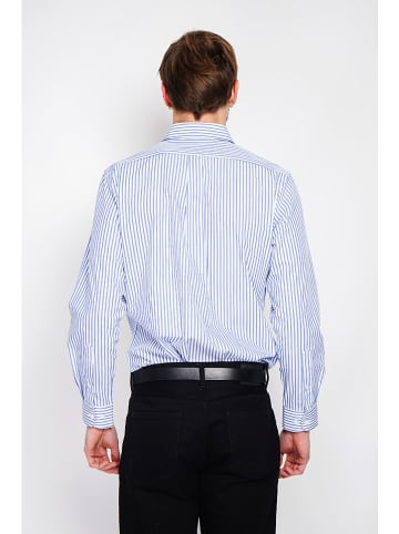 William de Faye Blouse blauw/wit