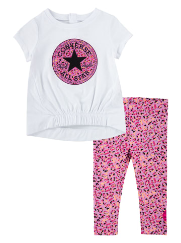 Converse 2tlg. Outfit in Weiß/ Pink