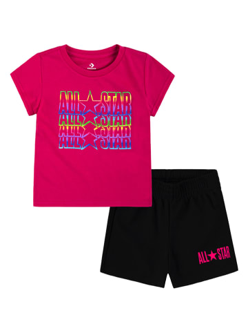 Converse 2-delige outfit roze/zwart