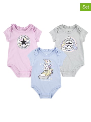 Converse Body (3 szt.) w kolorze jasnoróżowym, błękitnym i szarym