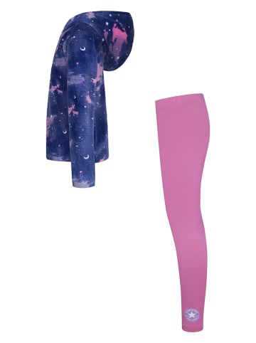 Converse 2-delige outfit donkerblauw/roze