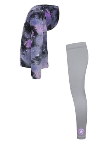 Converse 2-częściowy zestaw w kolorze szaro-fioletowym