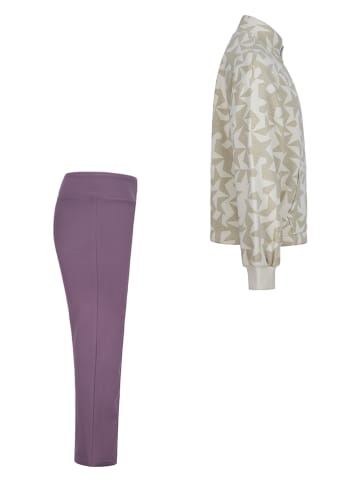 Converse 2-delige outfit crème/beige/paars