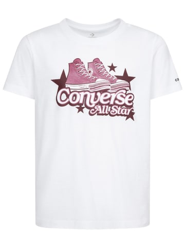 Converse Shirt wit/roze