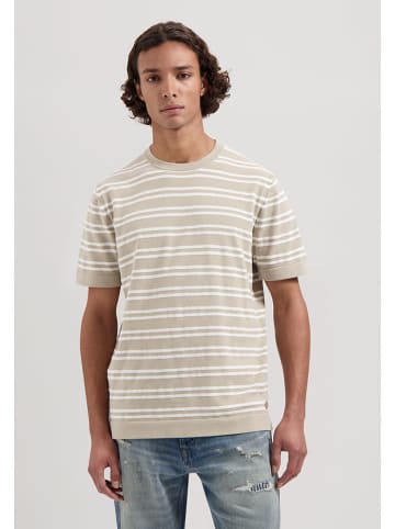 DSTREZZED Shirt in Taupe/ Weiß