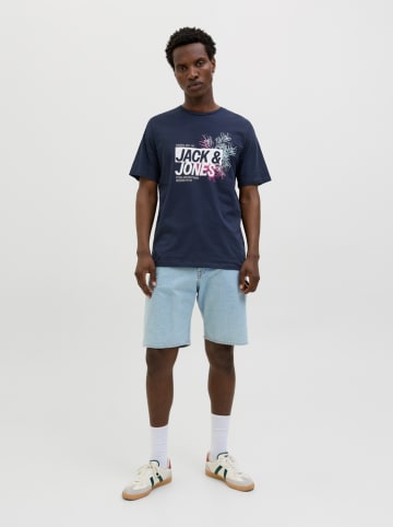 Jack & Jones Koszulka "Jaxon" w kolorze granatowym