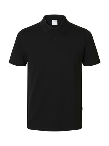 SELECTED HOMME Koszulka polo "Atlas" w kolorze czarnym